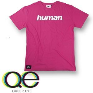 QUEER EYE Women’s Official Magenta Human Tee in the Size Small